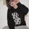 寬鬆骰子針織毛衣