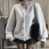 水貂圓領開襟外套