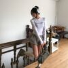 連帽刺繡薄長袖