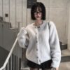 水貂圓領開襟外套